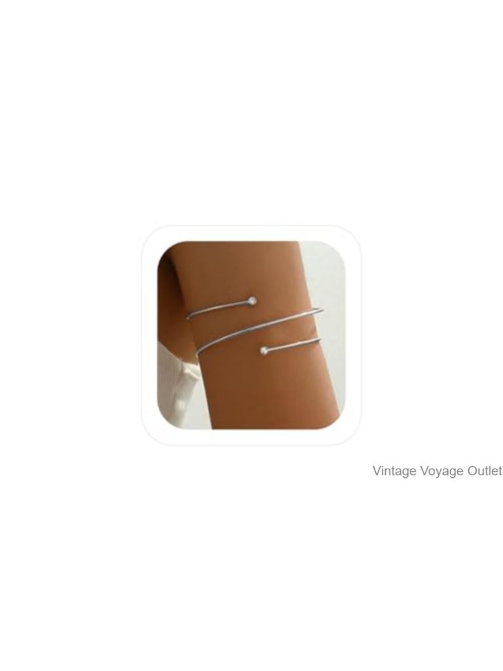 Adjustable Upper Arm Cuff Bracelet Set Minimalist Alloy Jewelry for Women